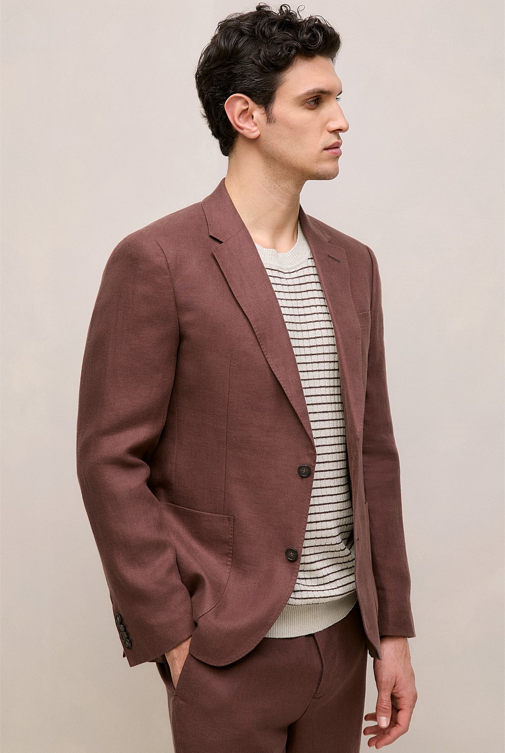 Regular Fit Belgian Linen Blazer