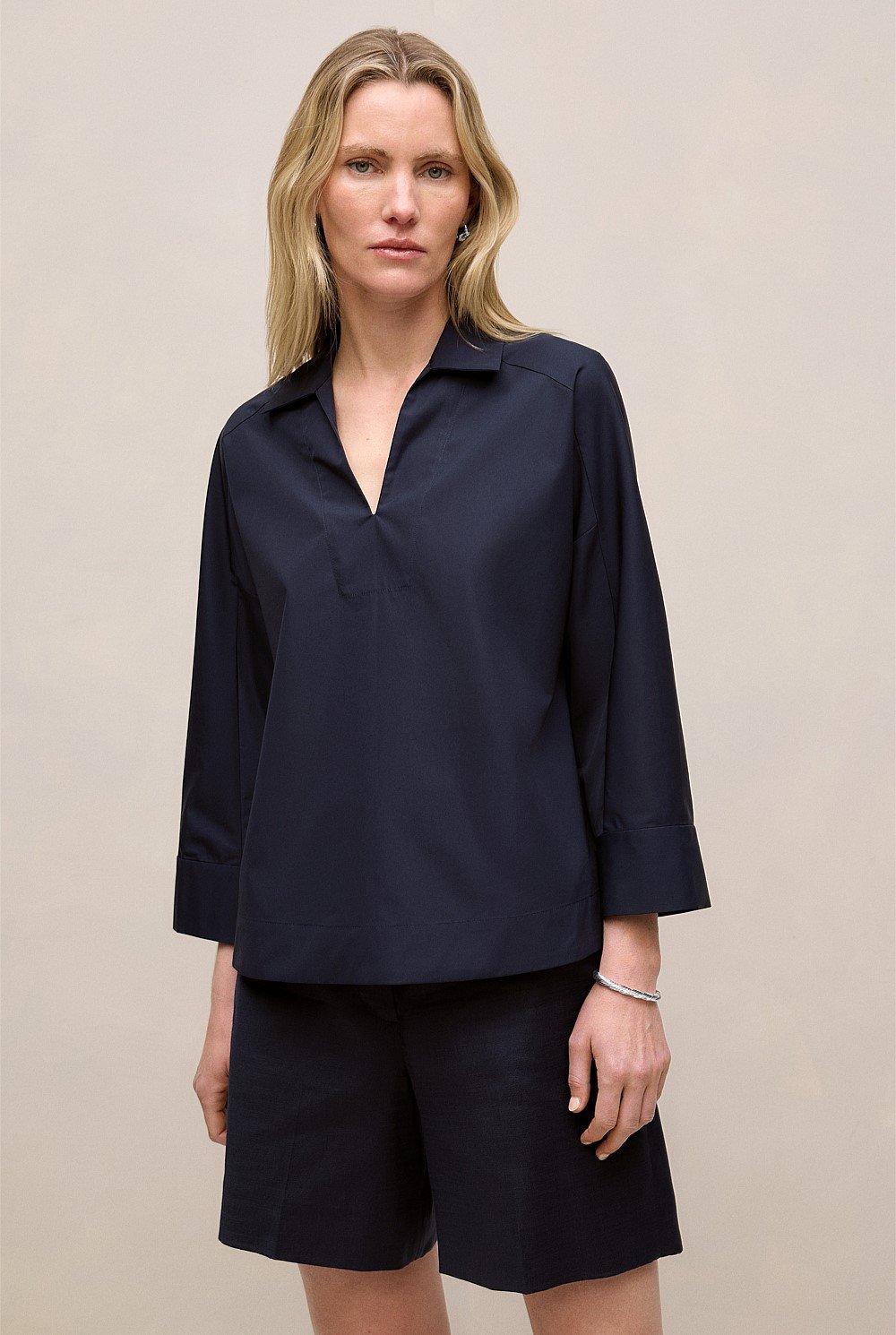 Fine Poplin Popover Shirt