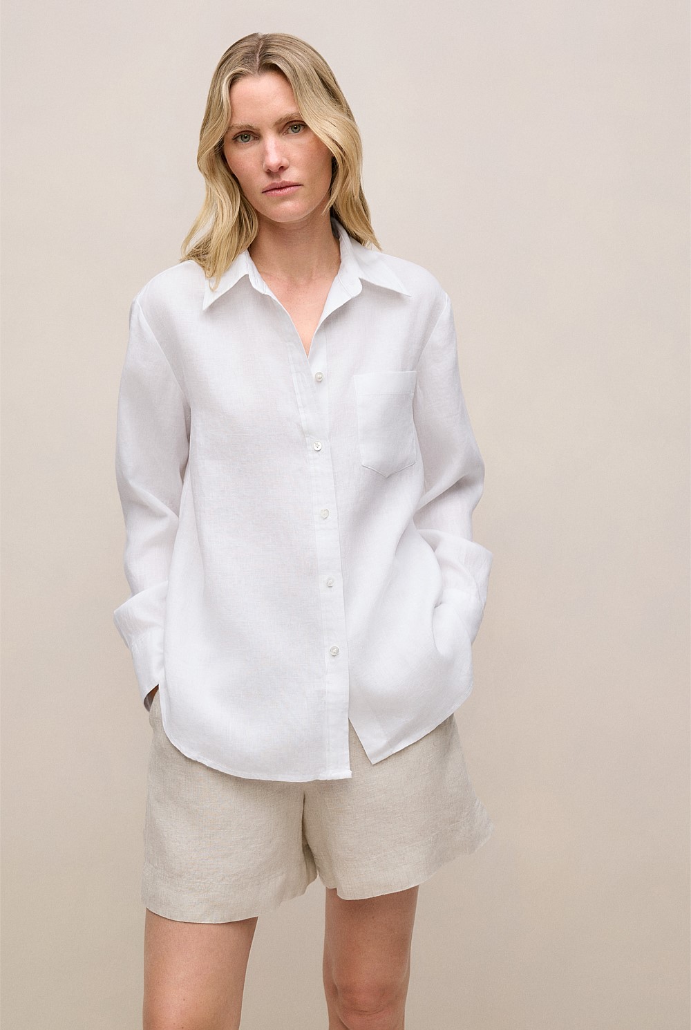 Linen Relaxed Pocket Shirt
