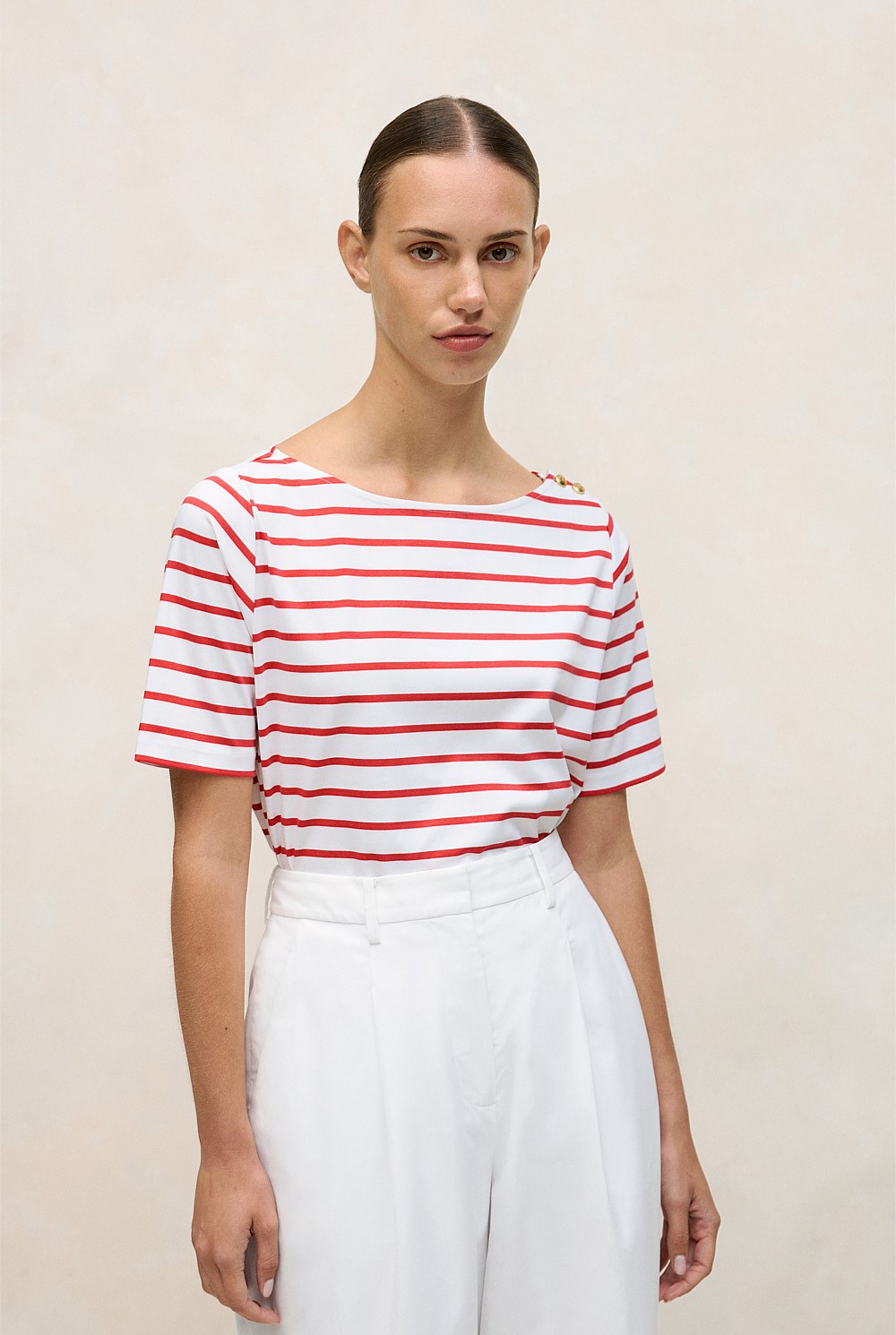 Stripe Boatneck T-shirt