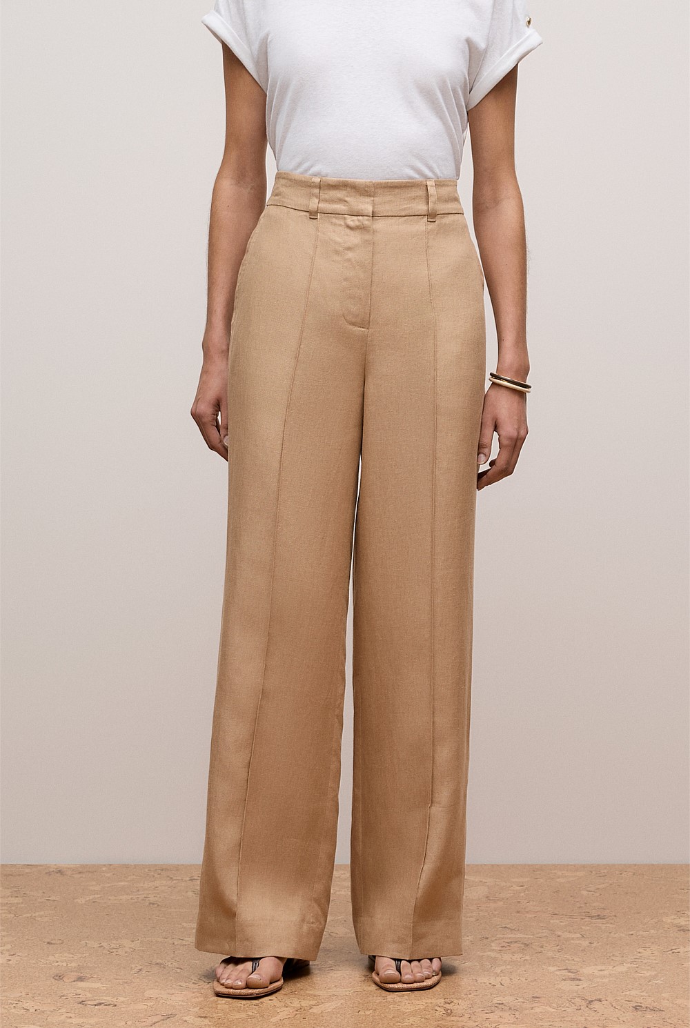 Linen Pintucked Pant