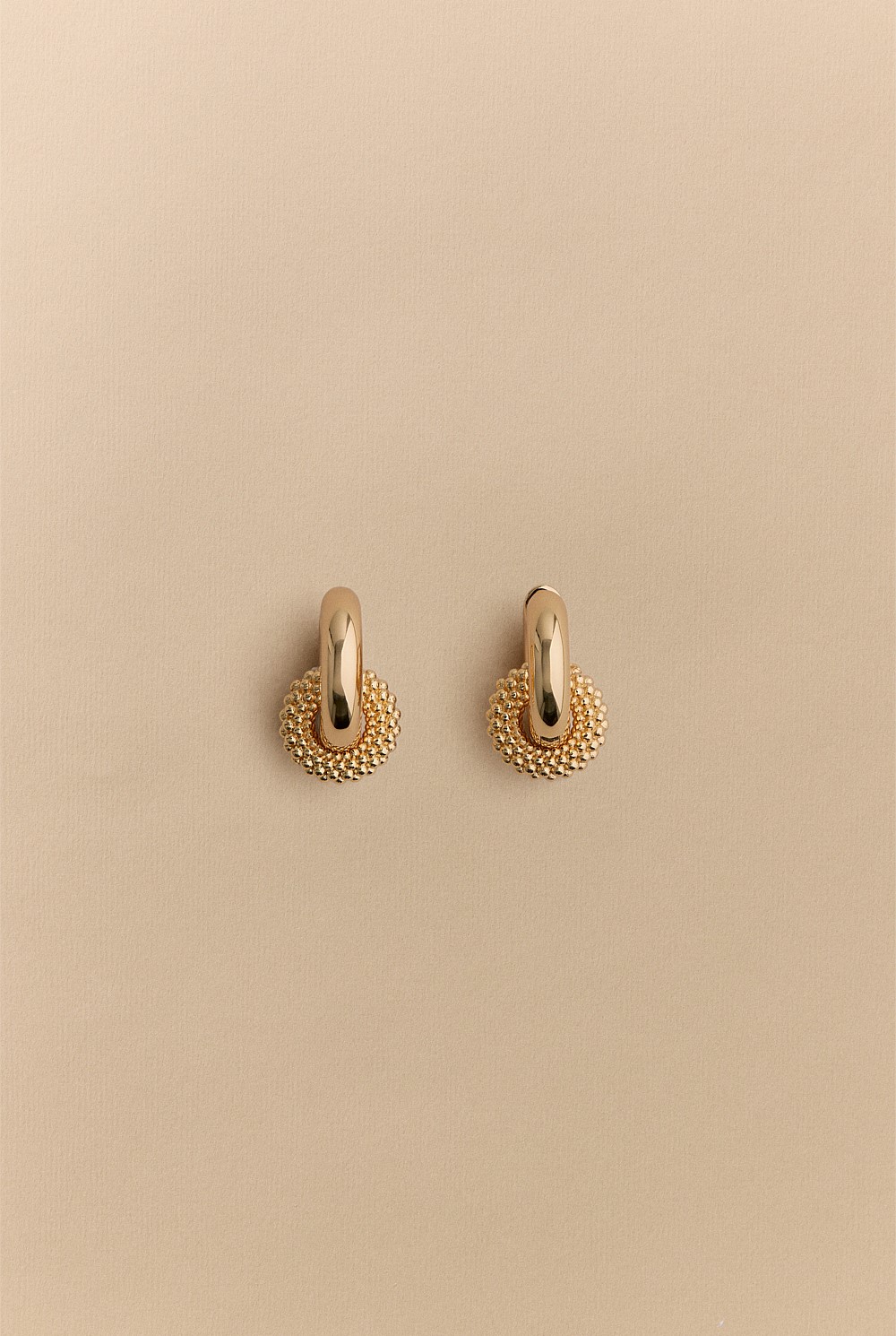 Rava Drop Hoop Earrings