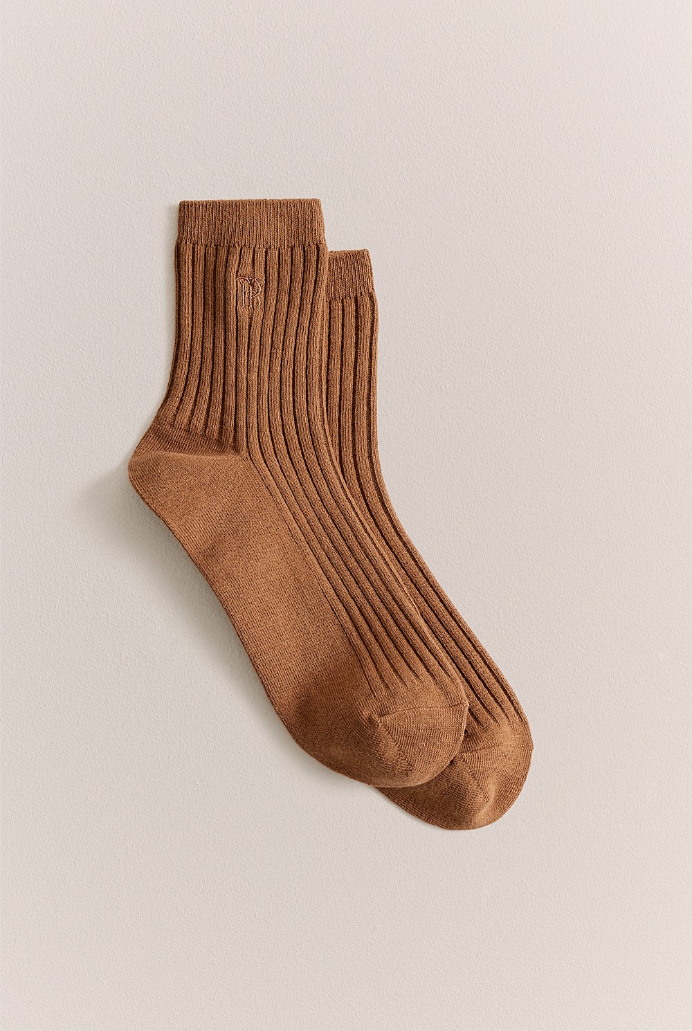 Monogram Rib Crew Sock