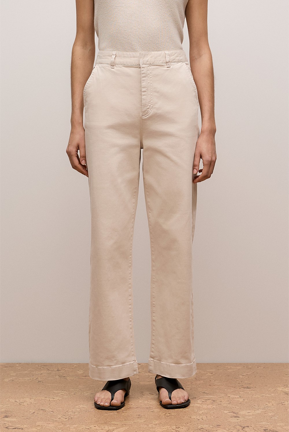 Garment Dyed Denim Tailored Pant