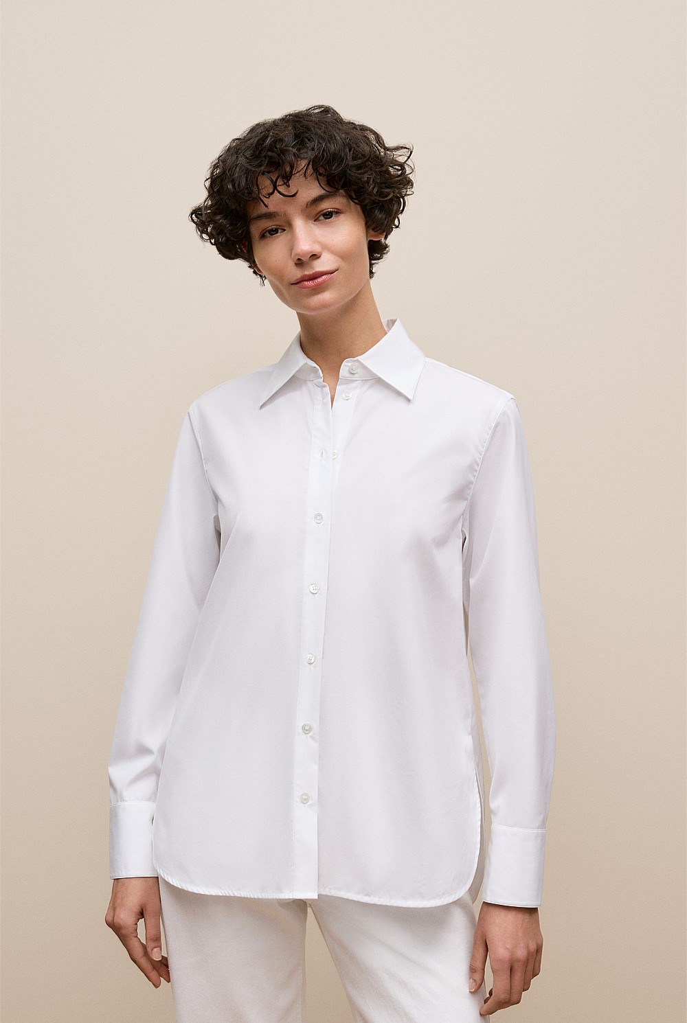 Cotton Poplin Long Sleeve Shirt
