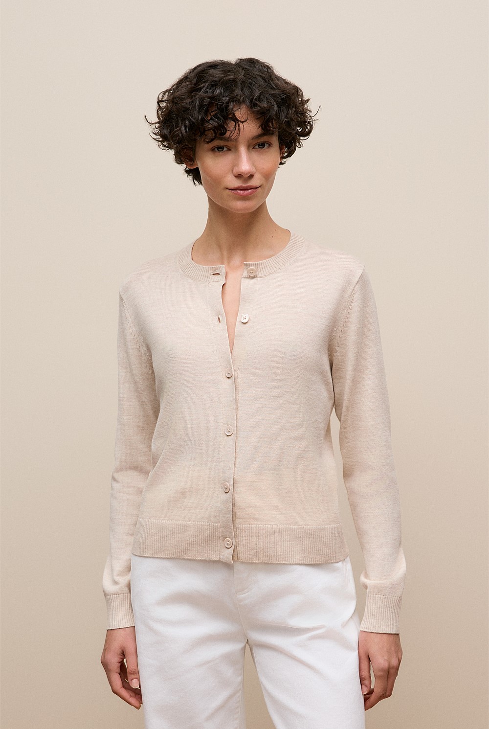 Merino Classic Crew Cardigan