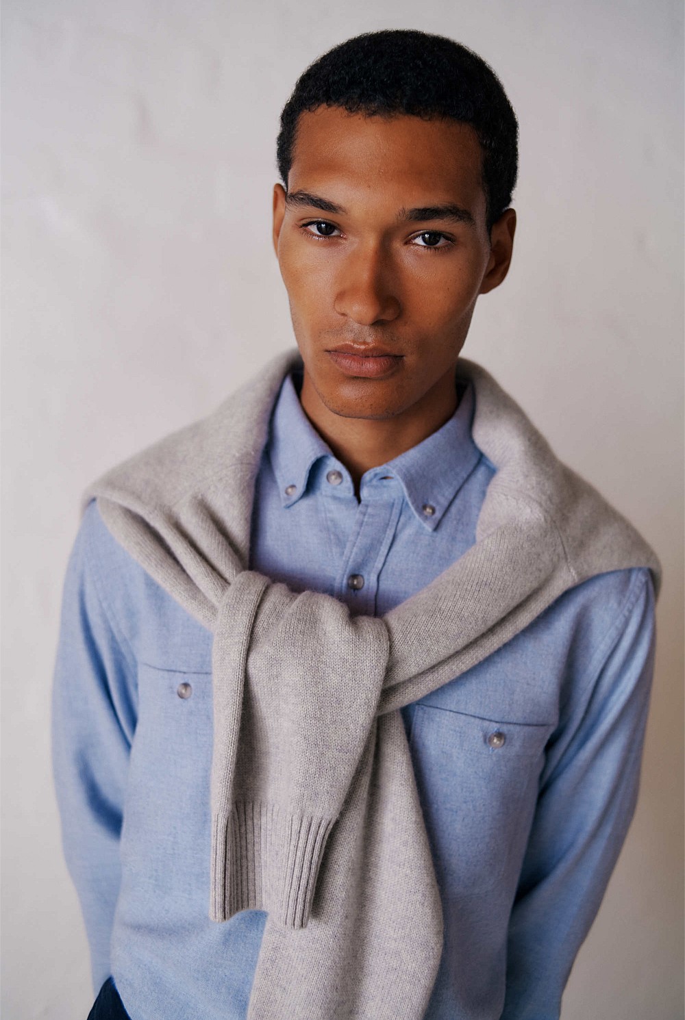 Brushed Cotton Melange Shirt