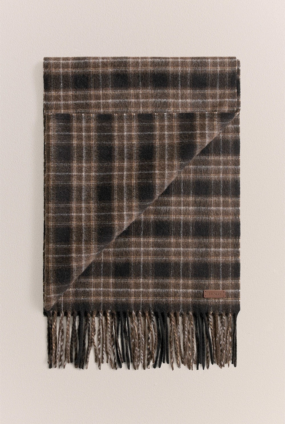 Alba Wool Cashmere Check Scarf