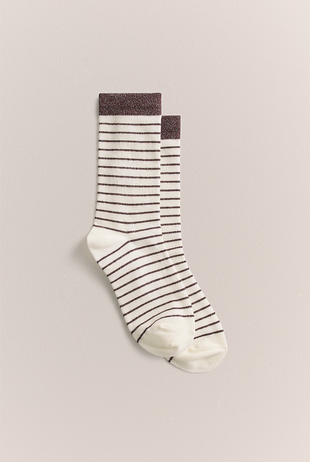 Metallic Stripe Sock