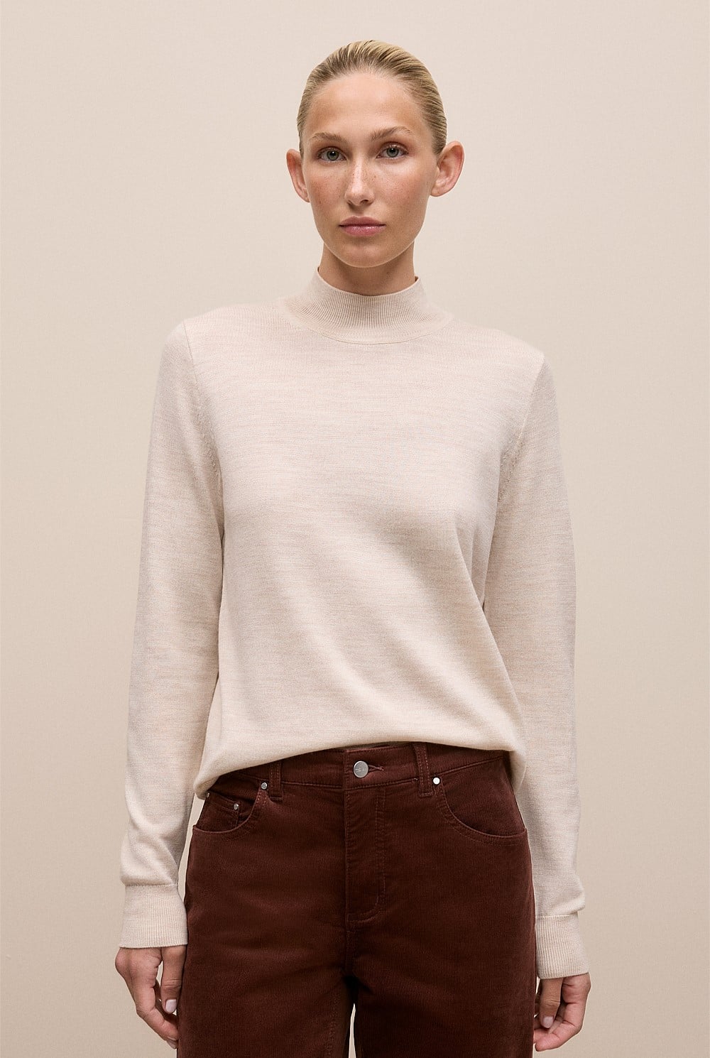 Merino Mock Neck