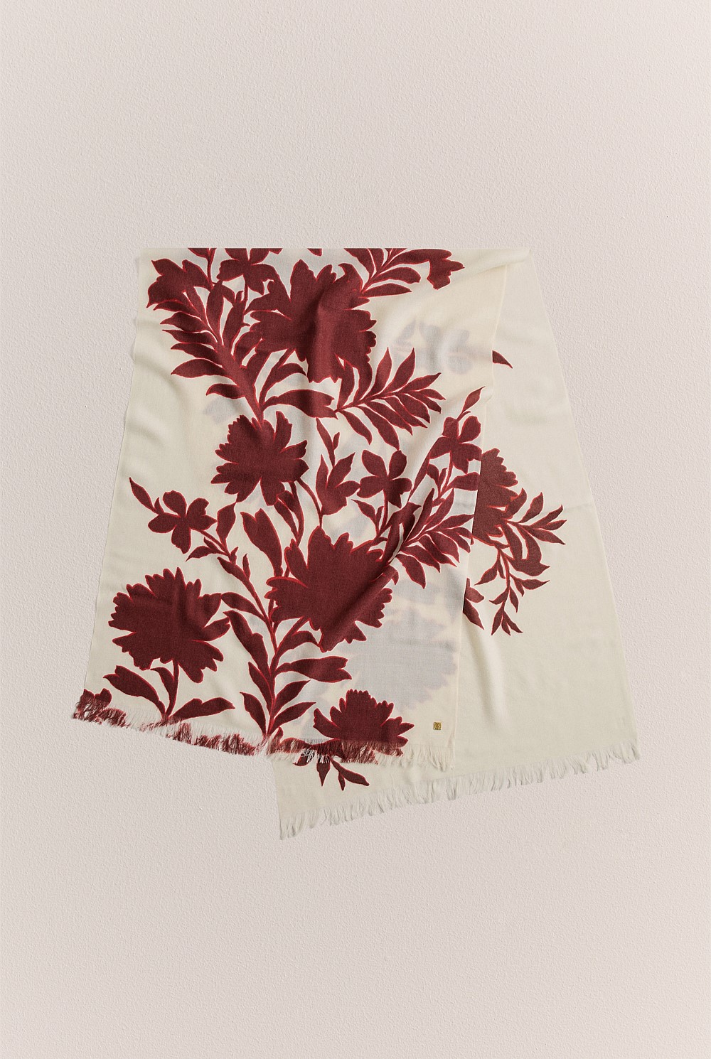 Roselle Fine Wool Scarf