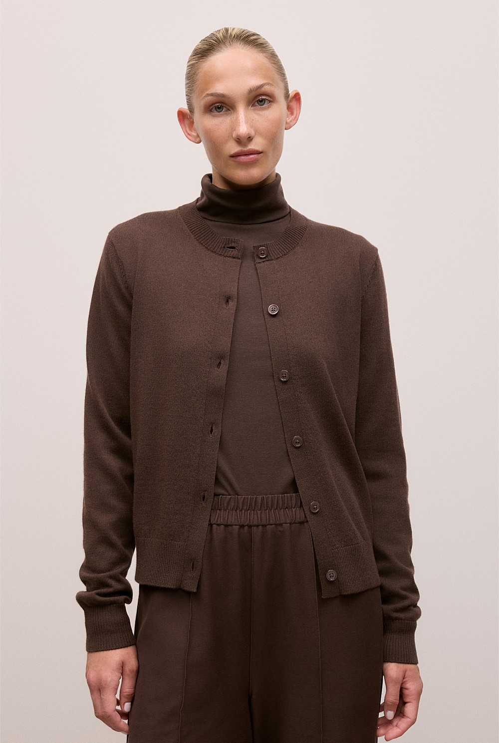 Merino Classic Crew Cardigan