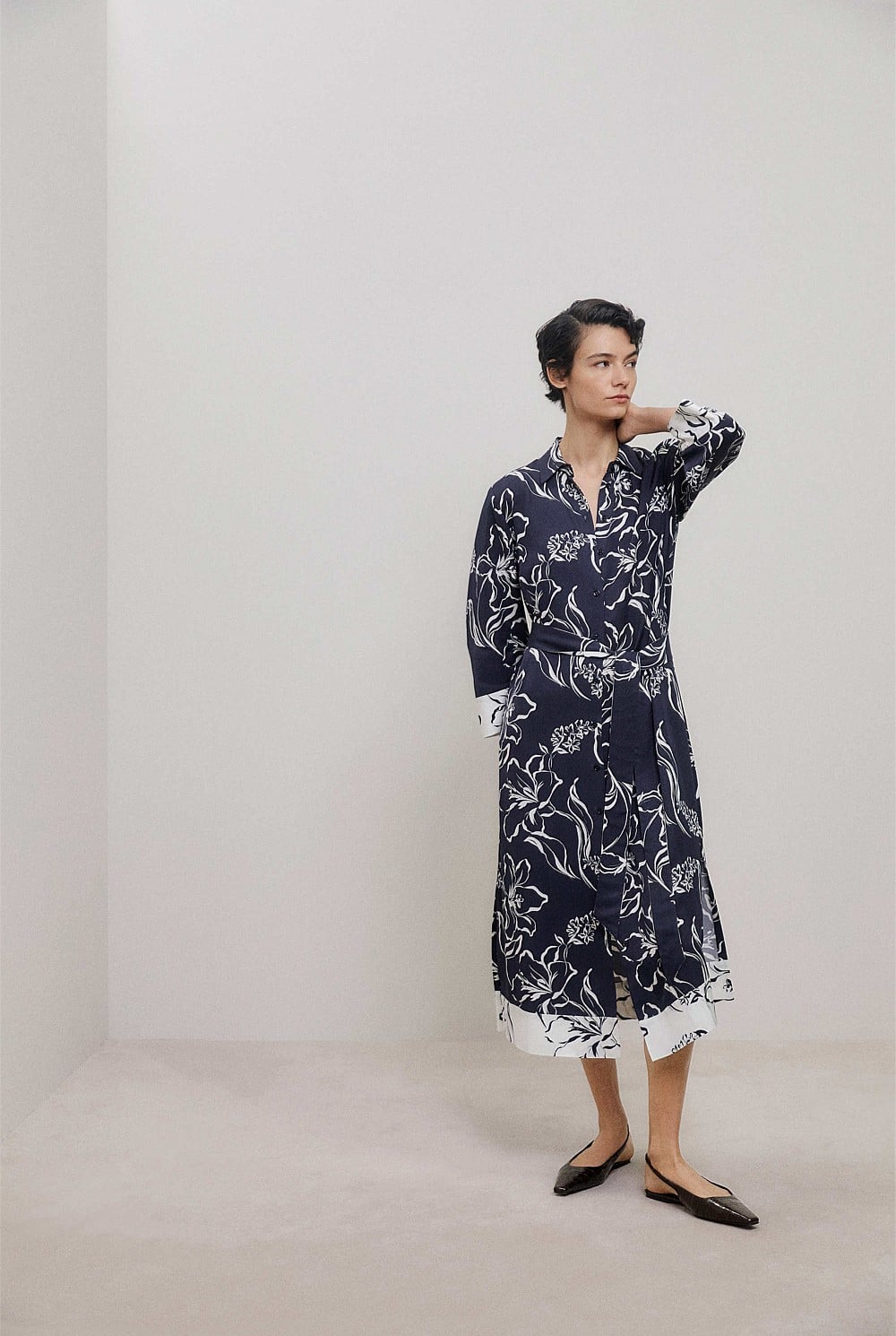 Iluna Spliced Shirt Dress
