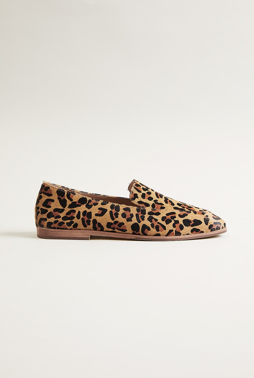 Leopard Print Leather Loafer