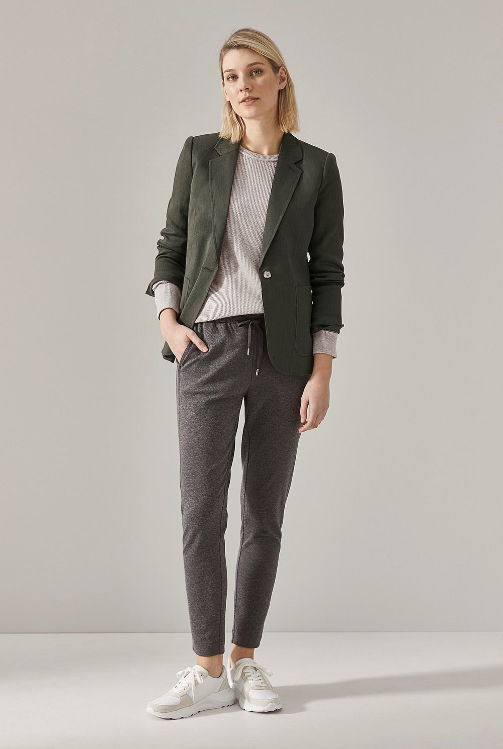 Stretch Linen Cotton Blazer
