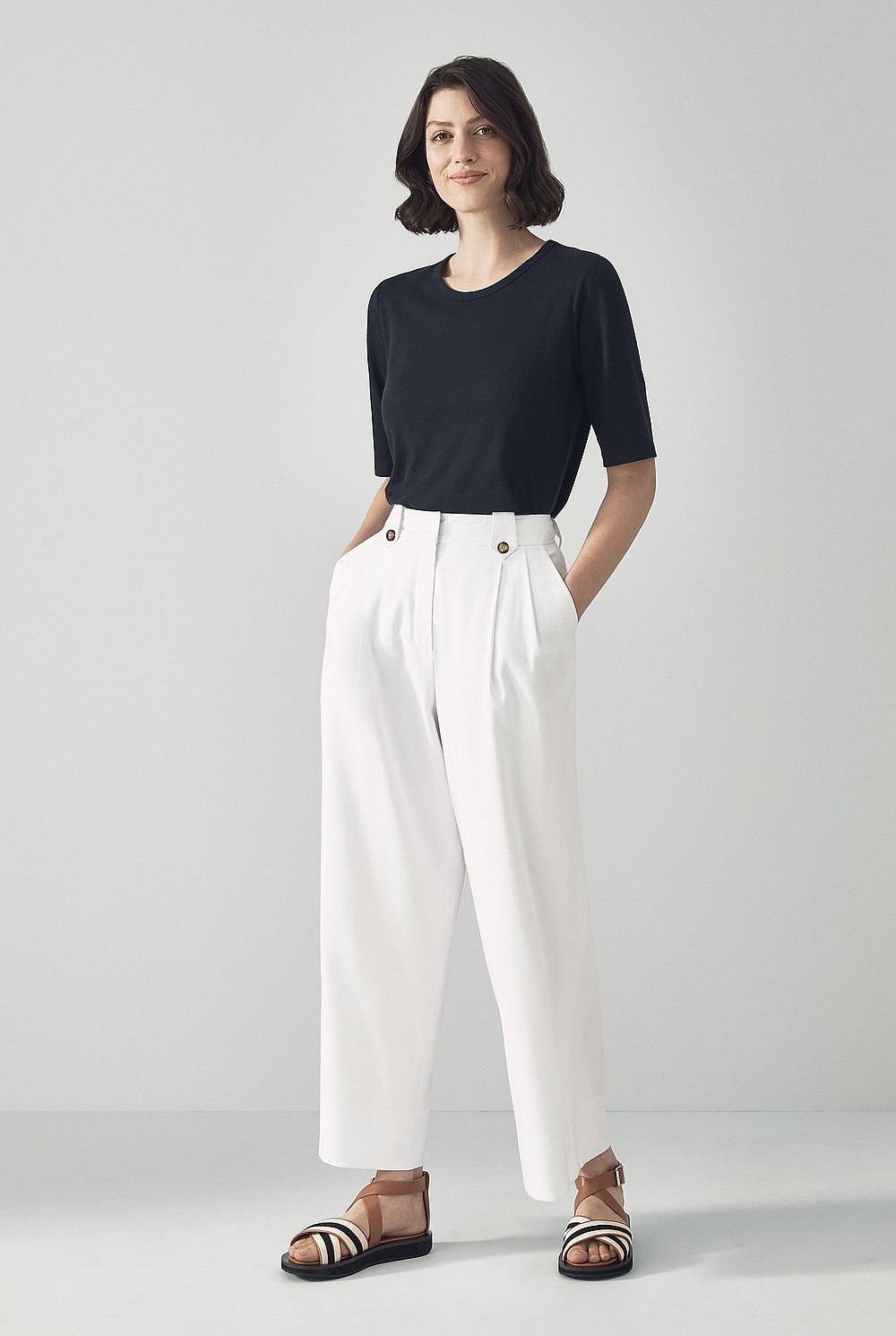 Linen Cotton 1/2 Sleeve T-Shirt
