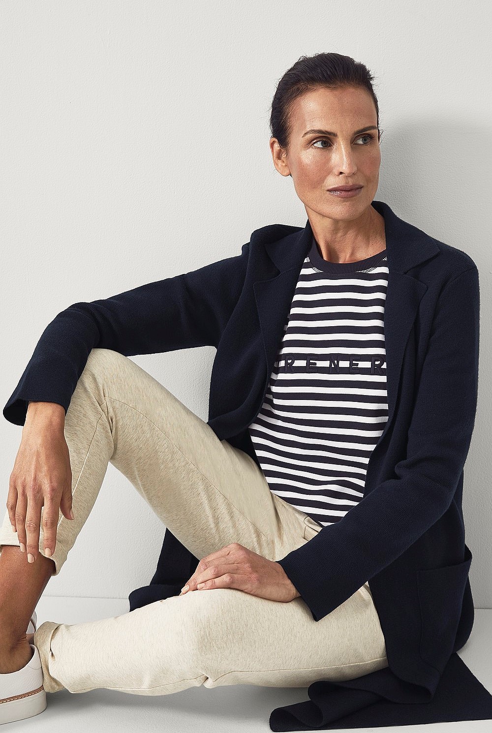 Australian Cotton Stripe Logo Sweat