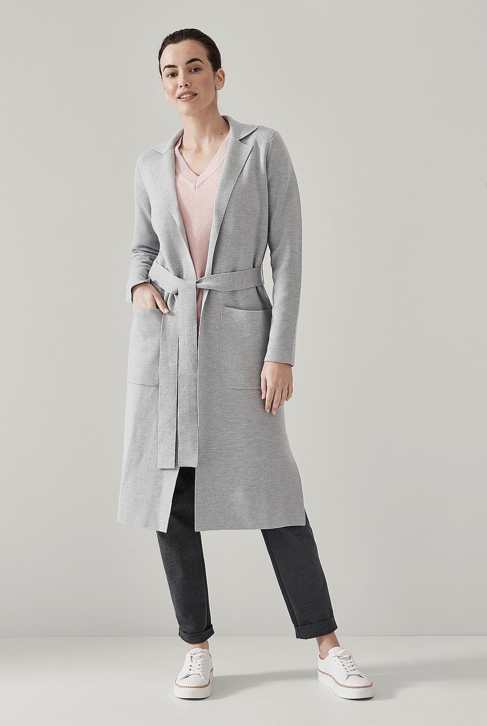 Merino Milano Belted Cardigan