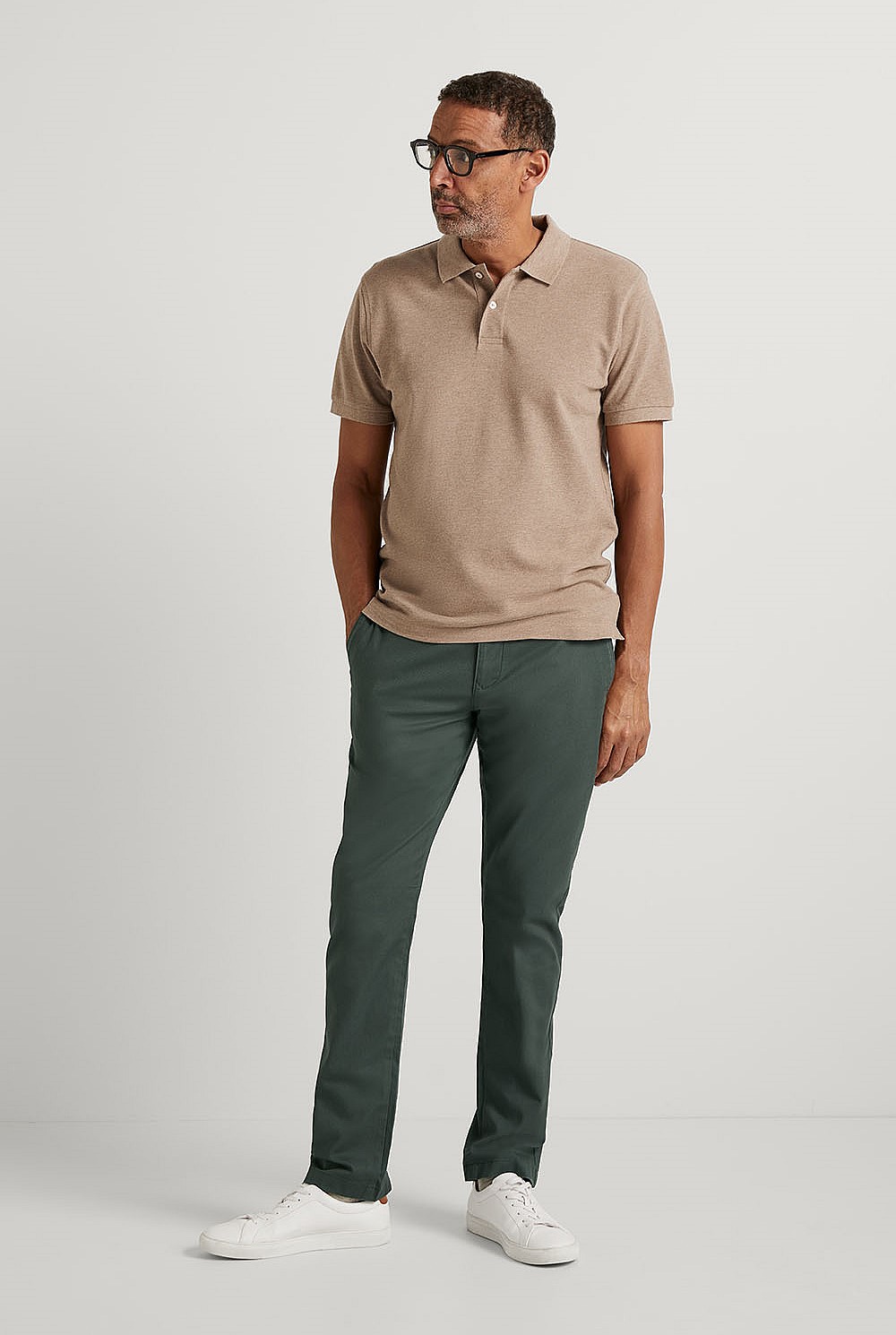 Slim Fit Cotton Dobby Pant