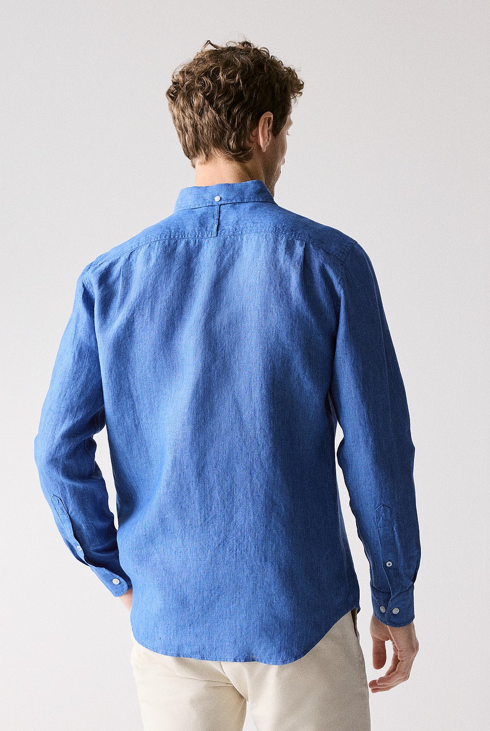 Tailored Fit Delave Linen Long Sleeve Shirt