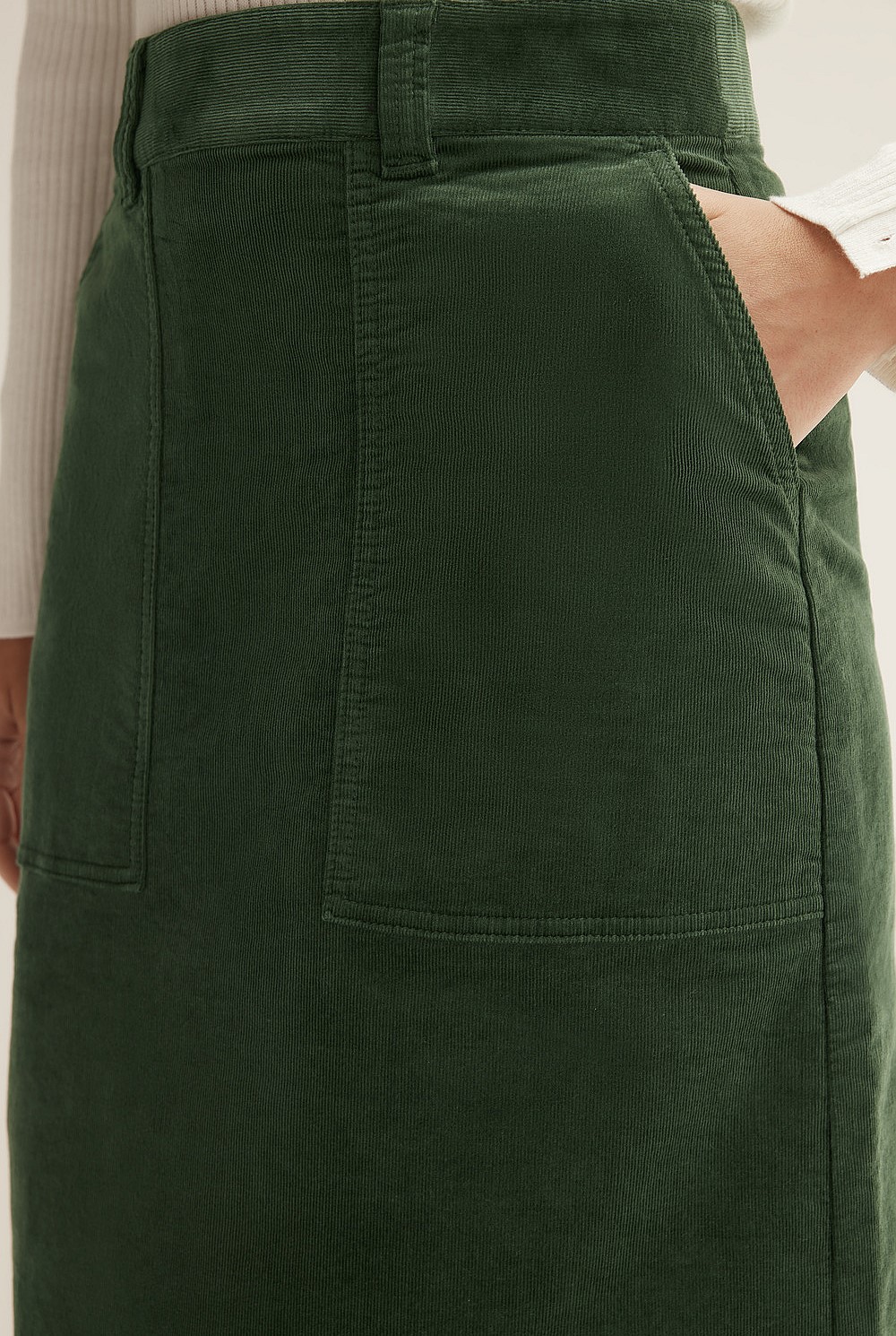 Corduroy Midi Skirt