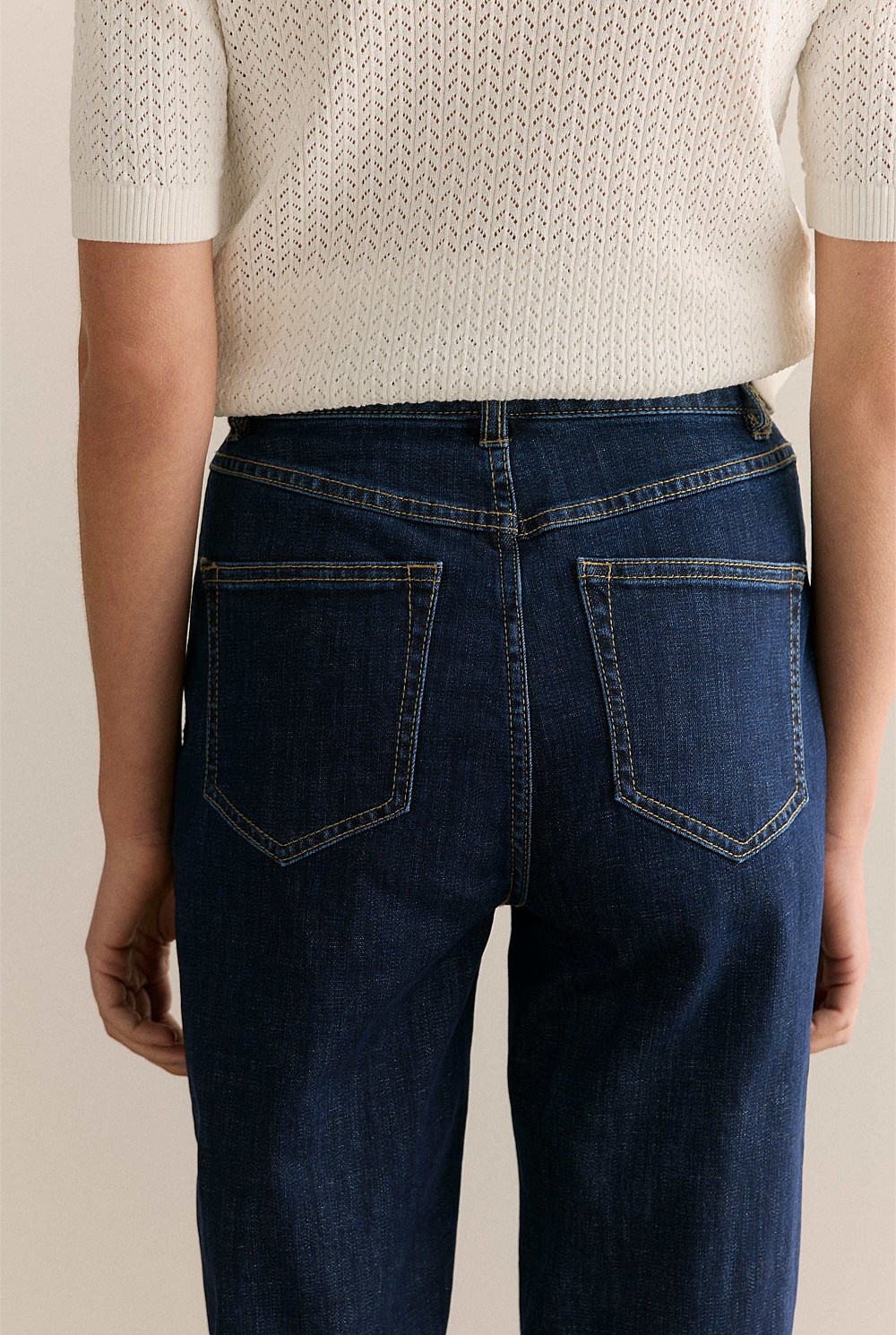 High Rise Straight Leg Jean