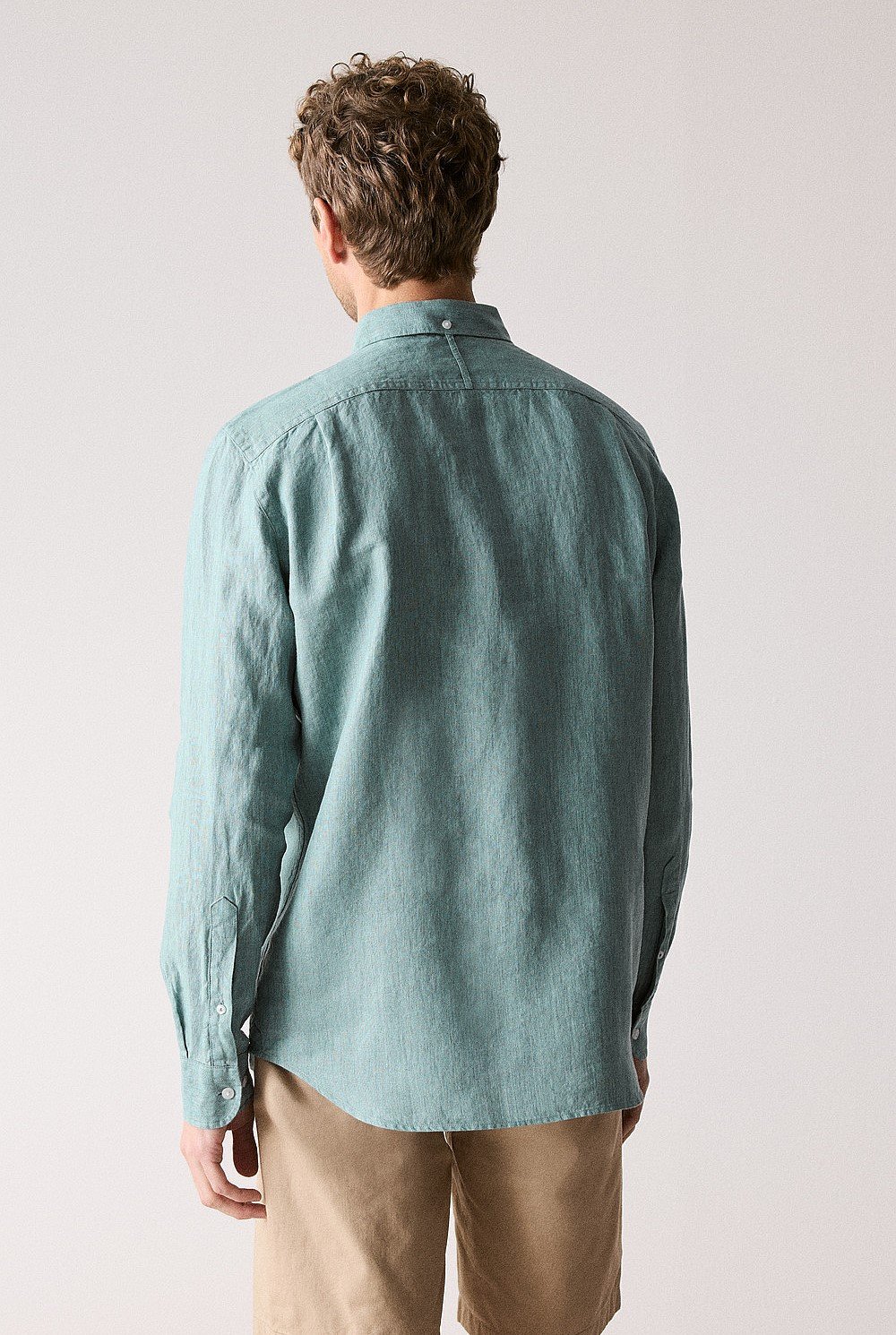 Regular Fit Delave Linen Long Sleeve Shirt