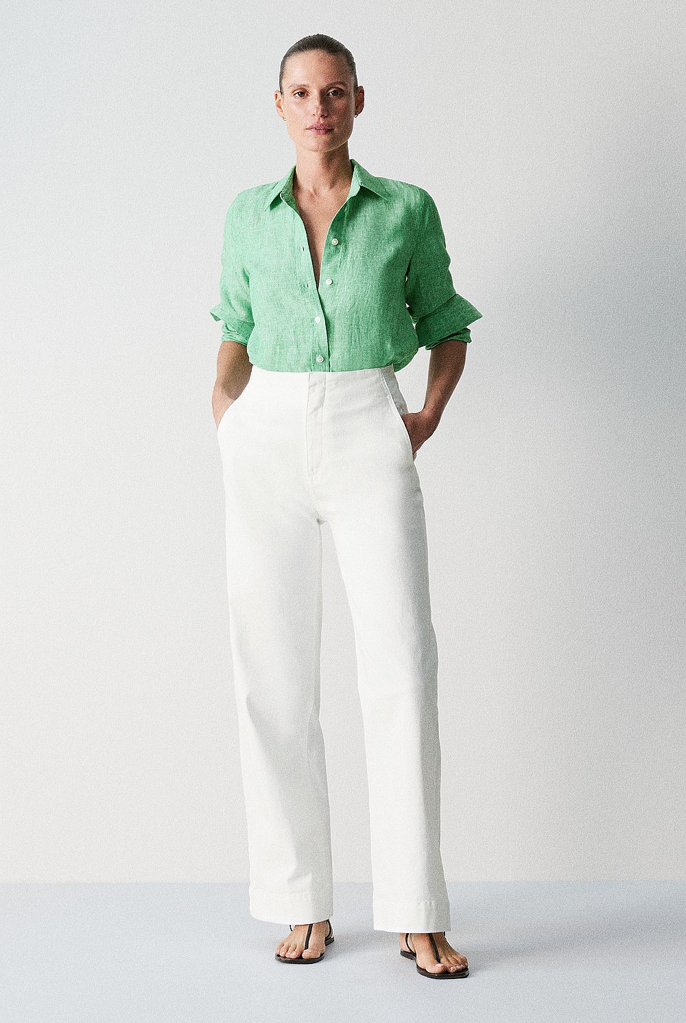 Denim Wide Leg Pant