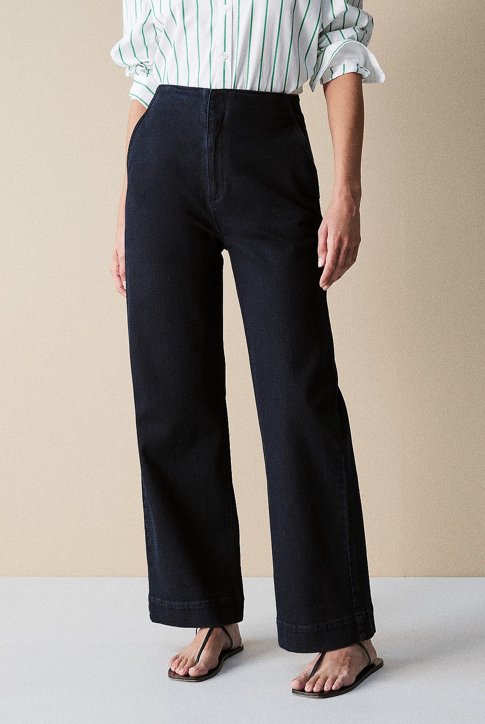 Denim Wide Leg Pant