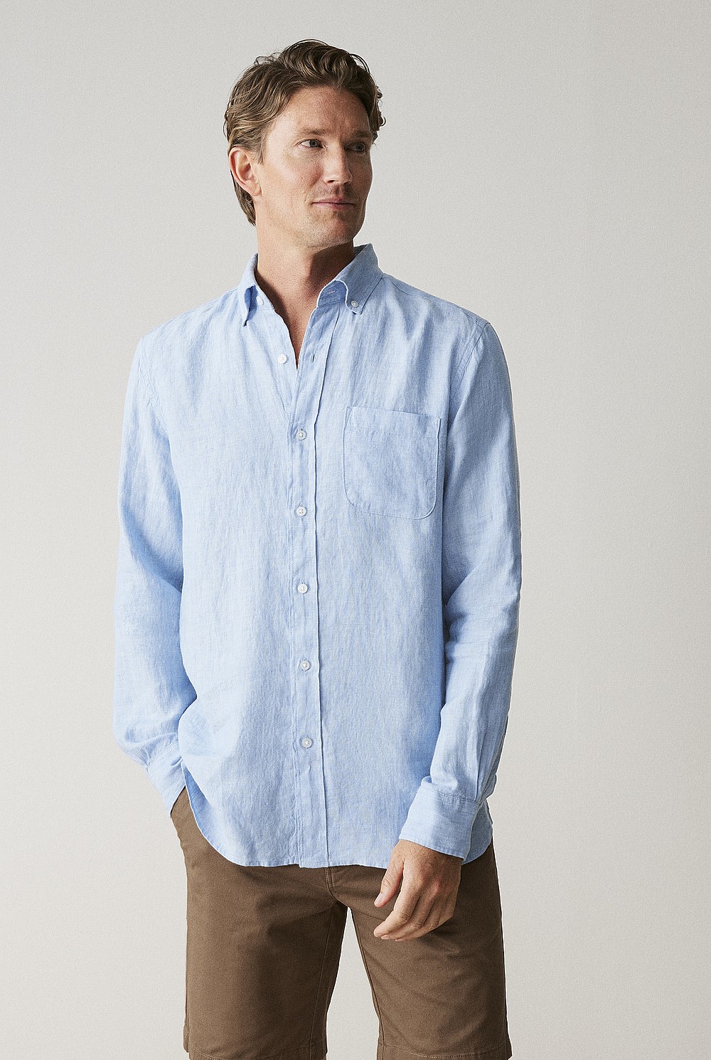 Regular Fit Delave Linen Shirt