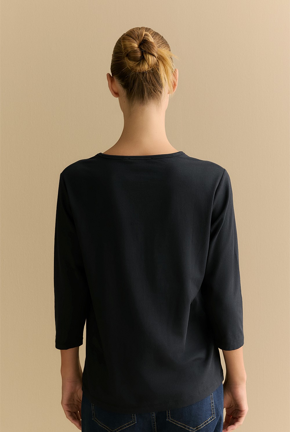 Organically Grown Cotton 3/4 Sleeve T-Shirt