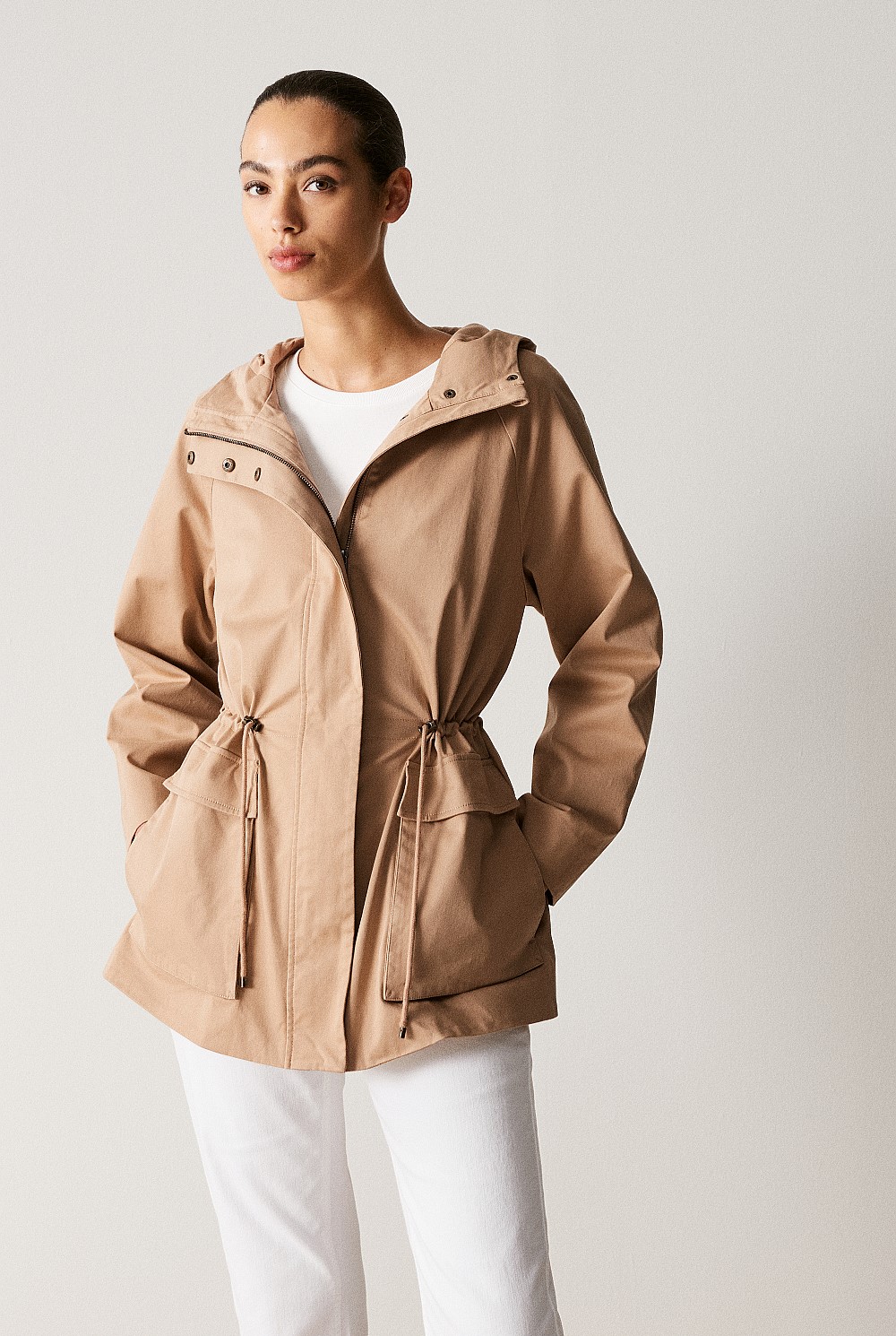 Stretch Cotton Twill Anorak