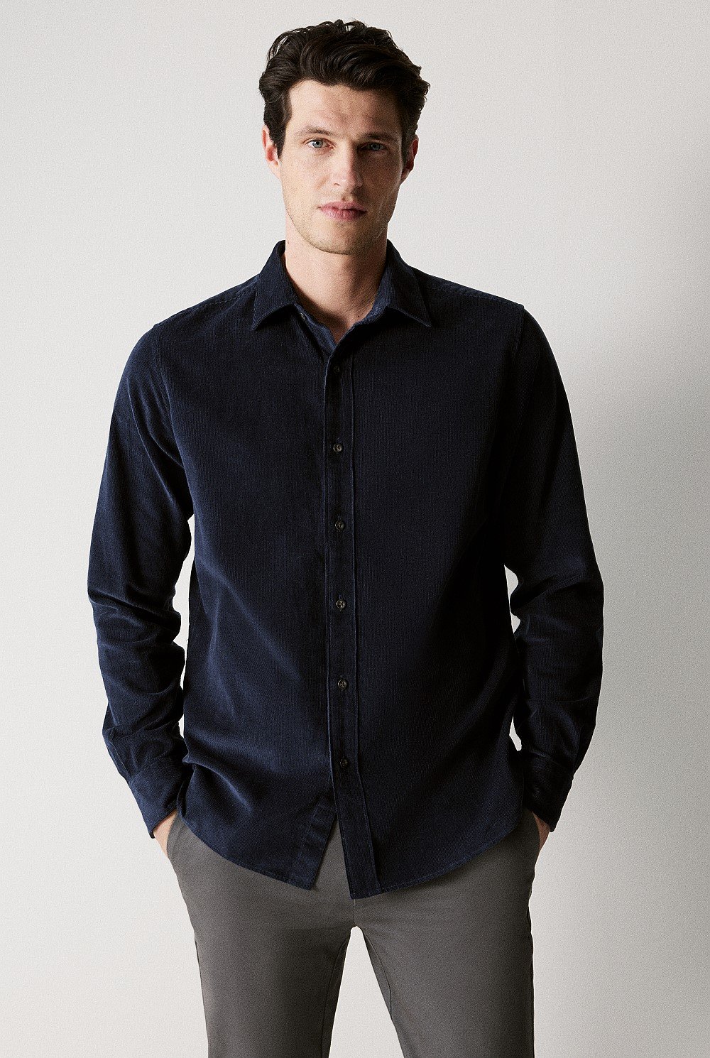 Regular Fit Cotton Cord Shirt