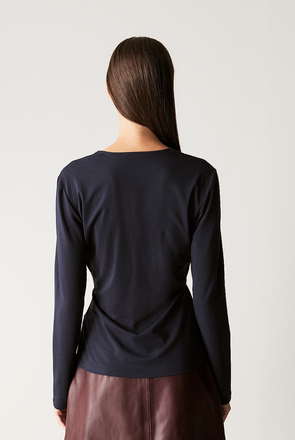 Cotton Modal Twist Front Top