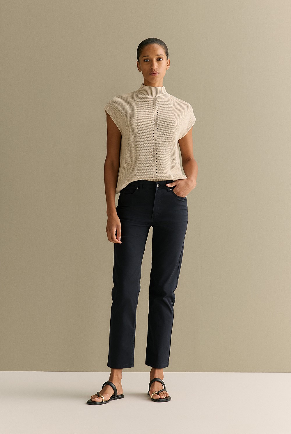 Sateen Modern Straight Leg Jean