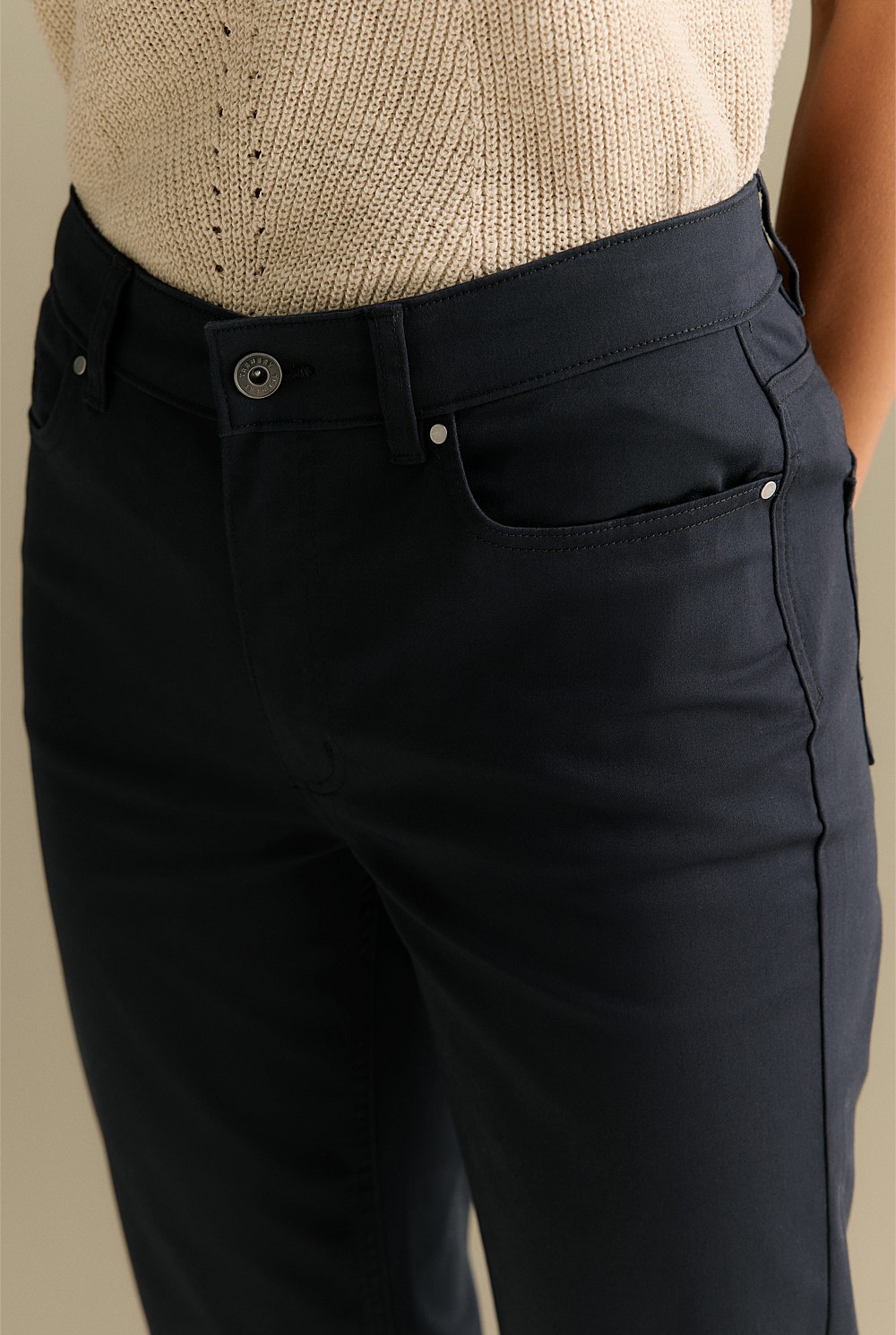 Sateen Modern Straight Leg Jean