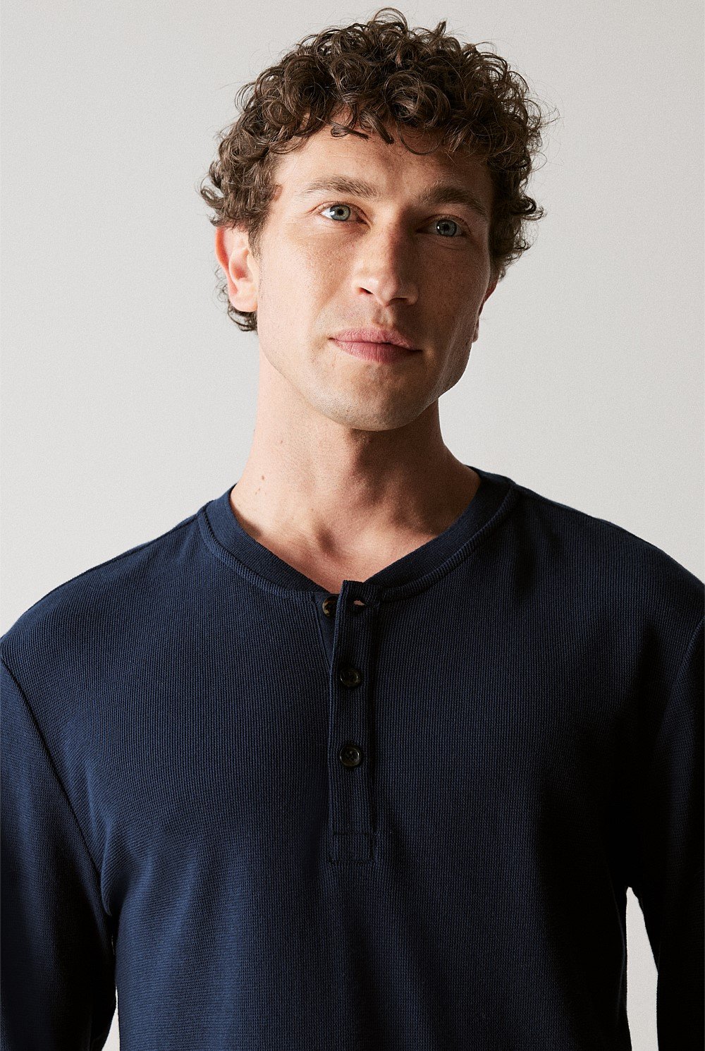 Australian Cotton Waffle Henley