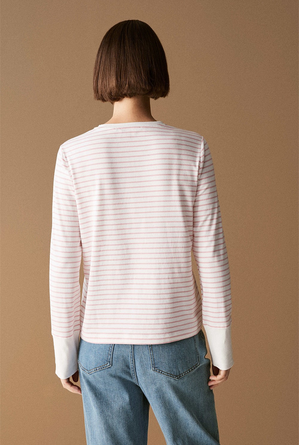 Organically Grown Cotton Cuff Detail T-shirt