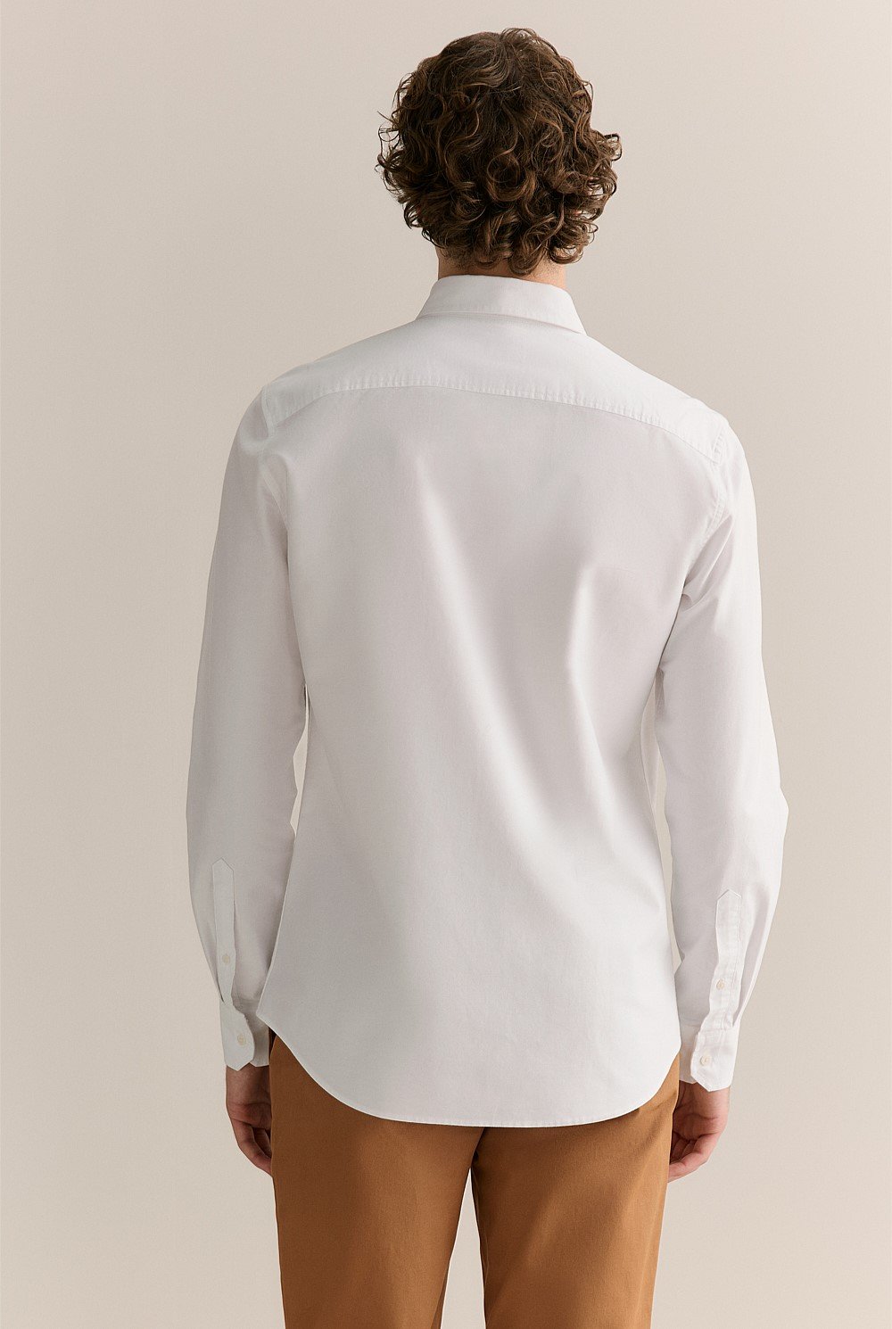 Tailored Fit Cotton Monogram Oxford Shirt