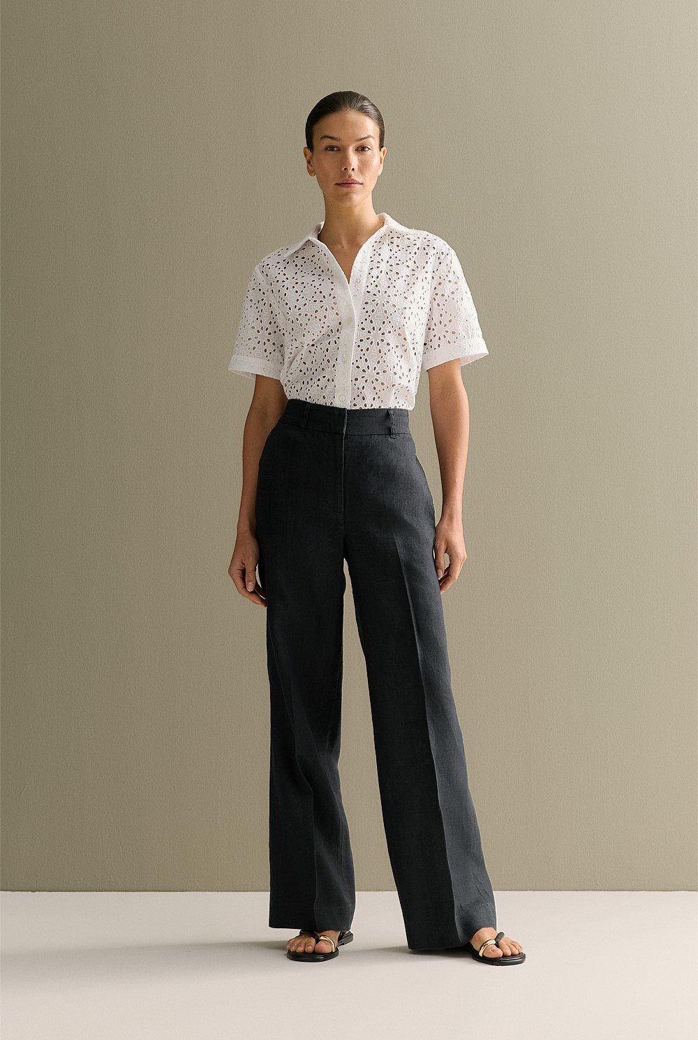 Linen Wide Leg Pant