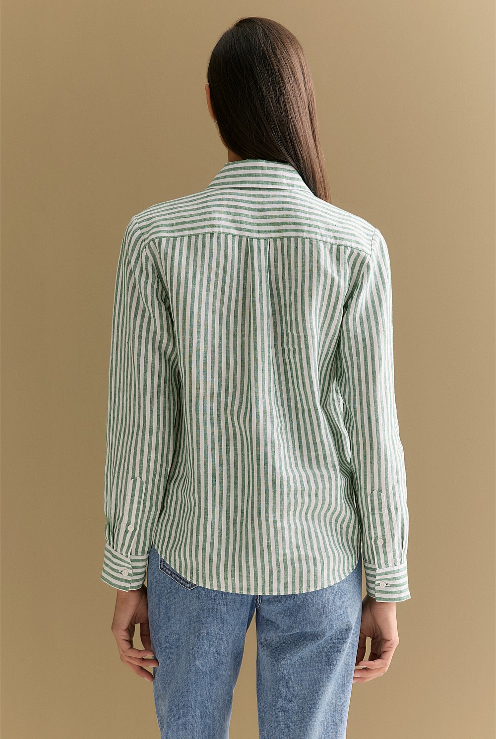 Linen Yarn Dyed Stripe Classic Shirt