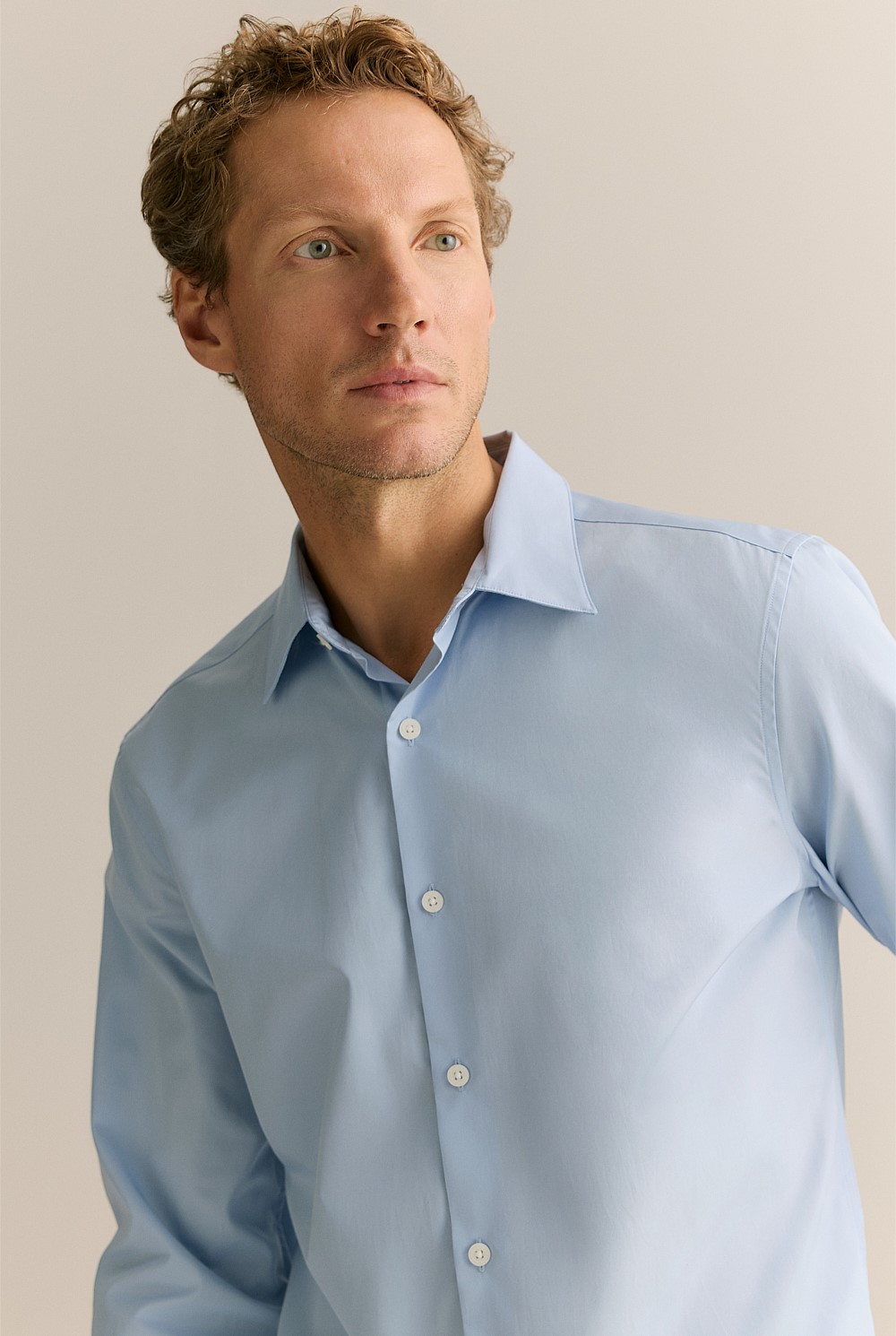 Tailored Fit Poplin Smart Shirt