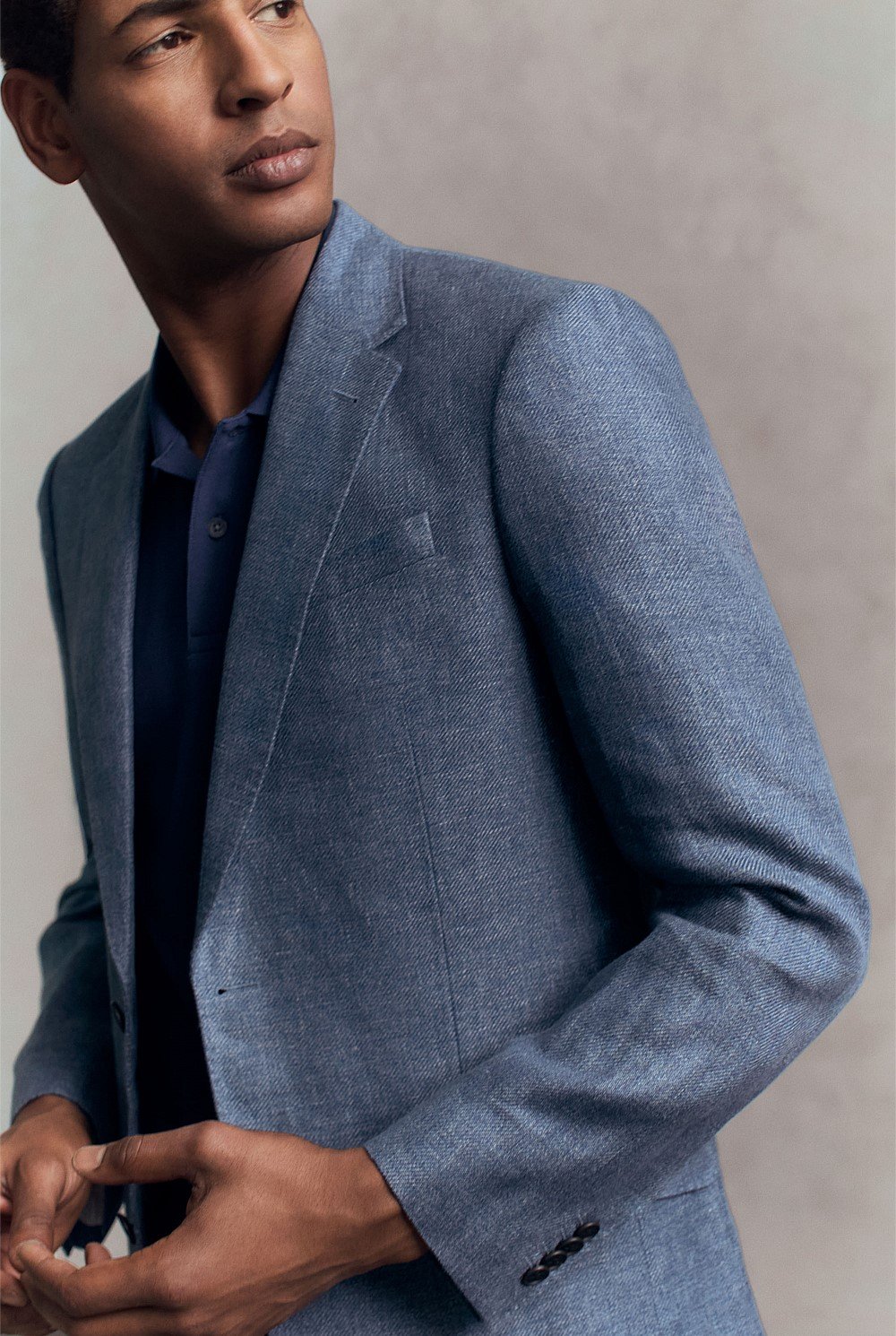 Tailored Fit Italian Linen Blend Blazer