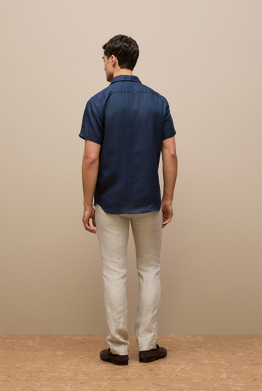 Regular Fit Linen Short Sleeve Shirt