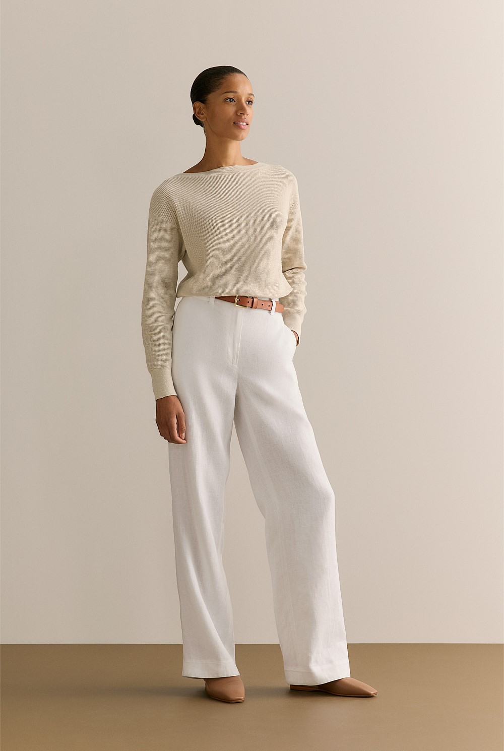 Linen Wide Leg Pant