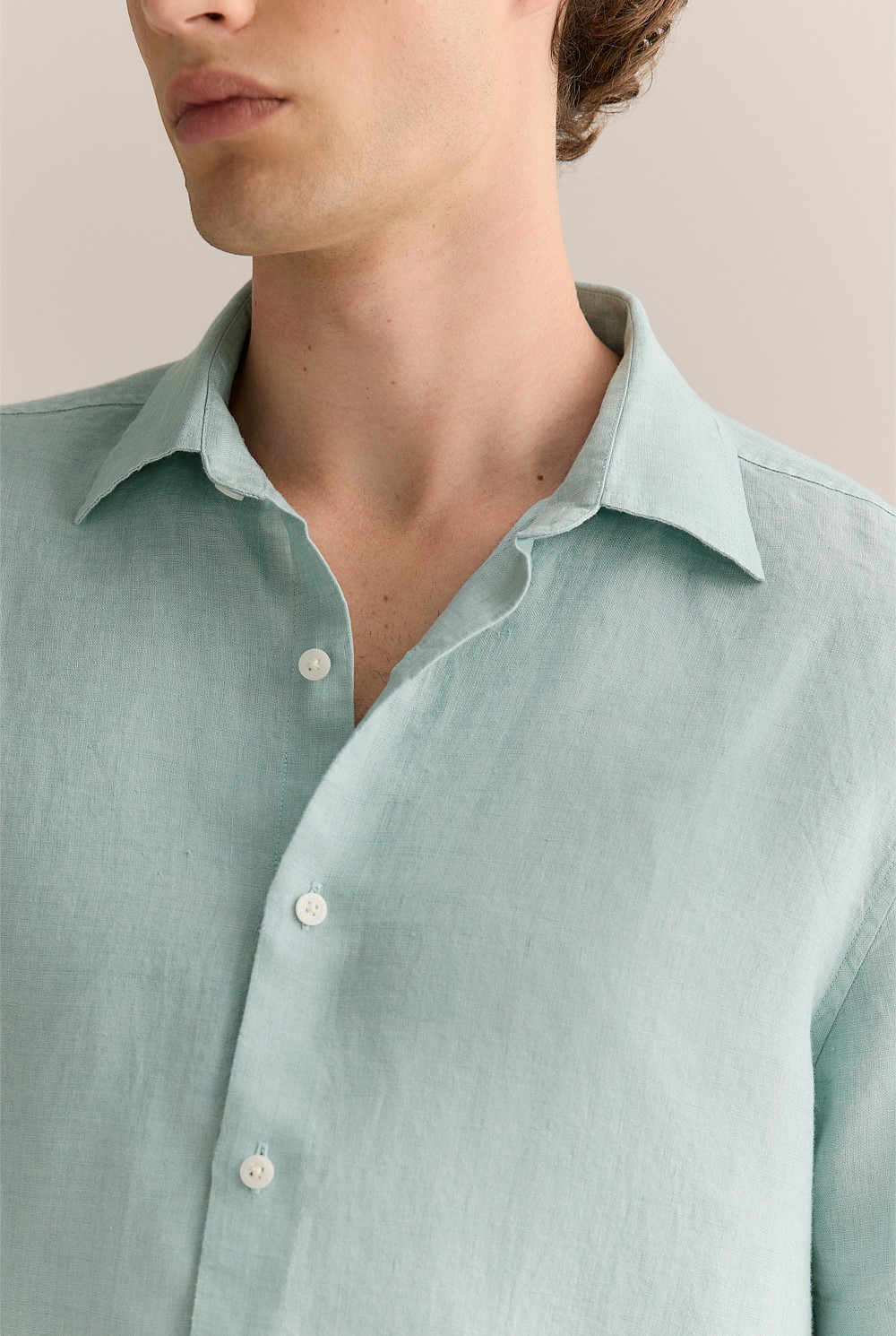 Regular Fit Delave Linen Short Sleeve Shirt