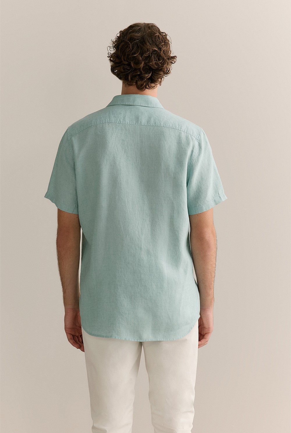 Regular Fit Delave Linen Short Sleeve Shirt