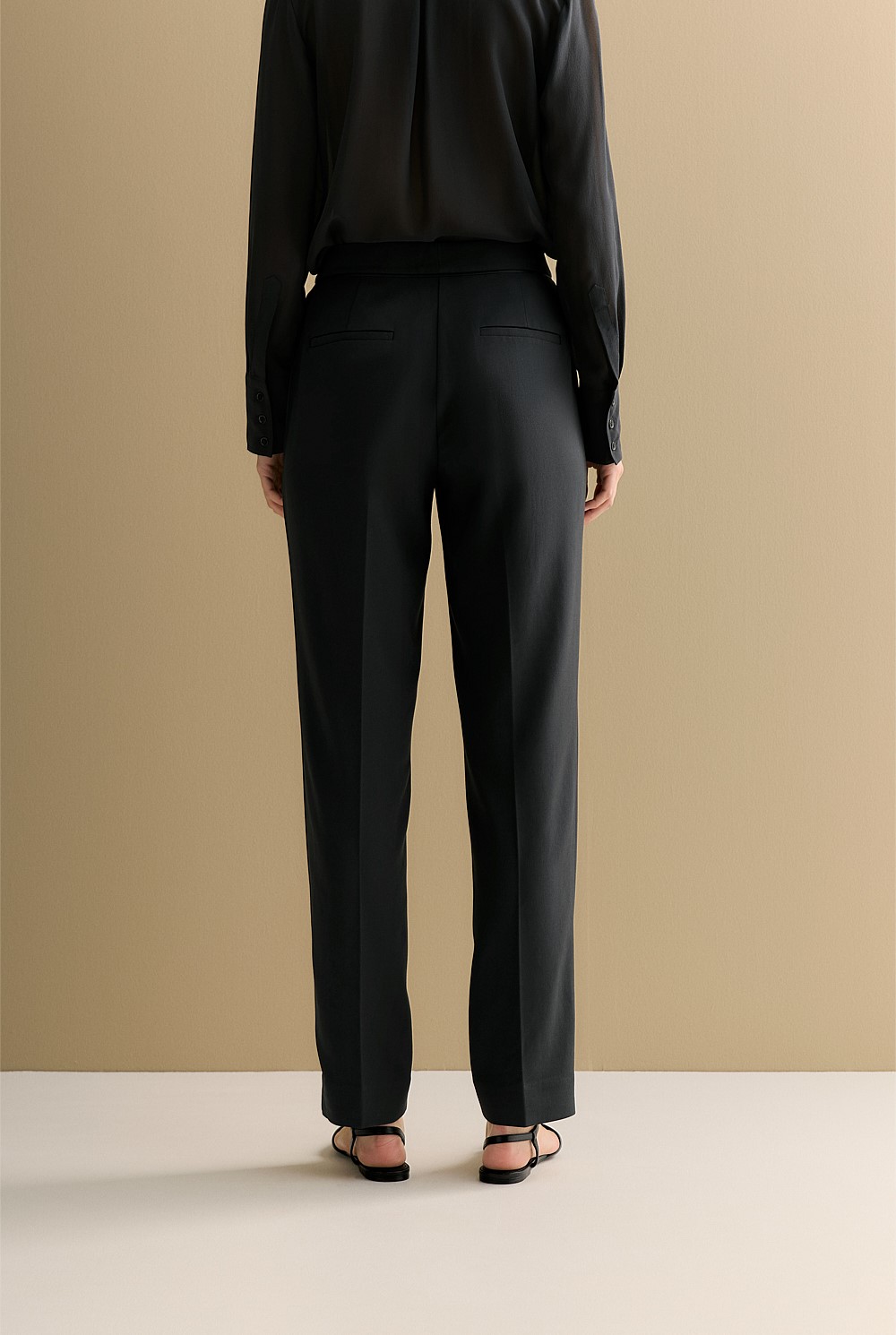 Piping Detail Straight Leg Pant