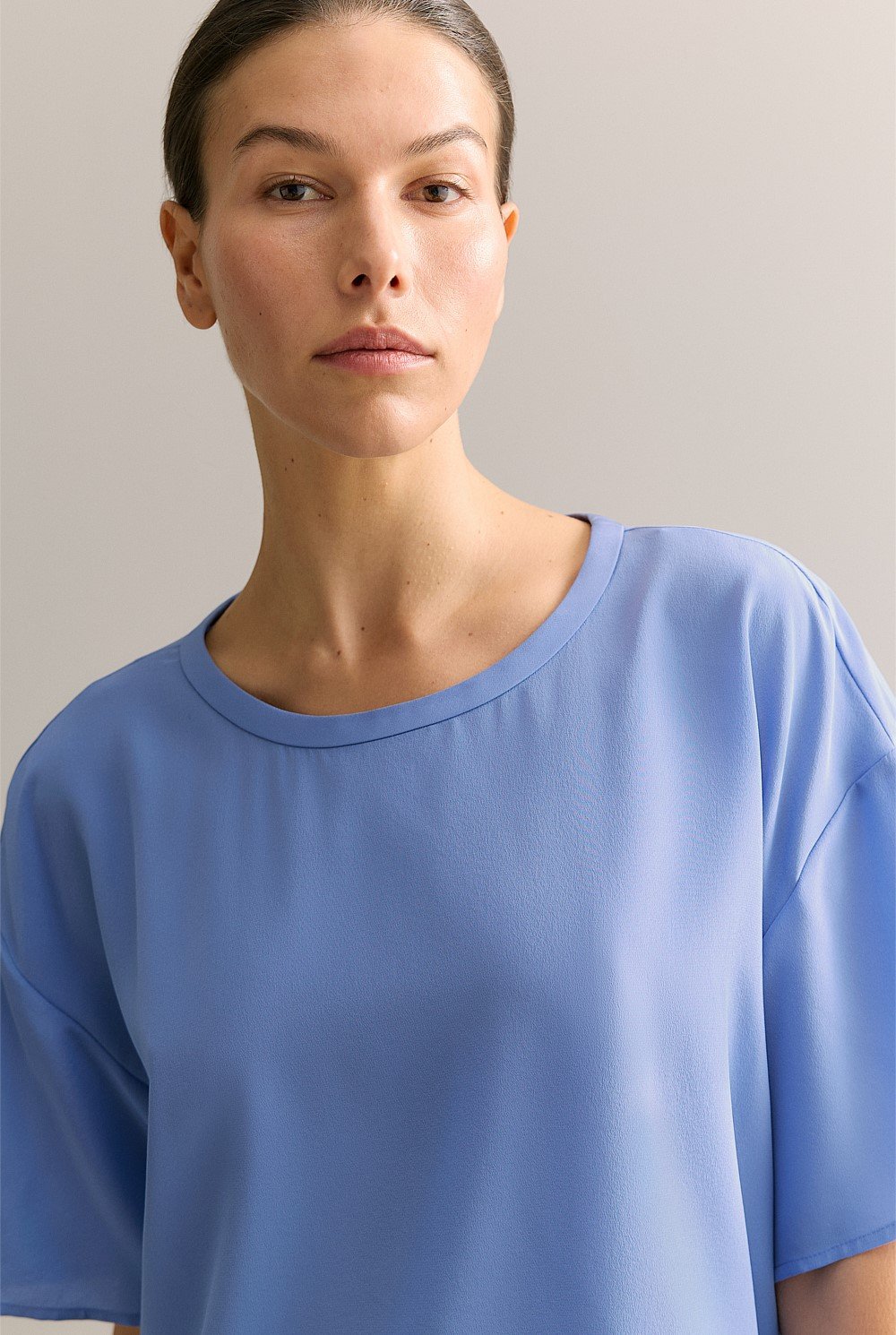 Silk Crepe Relaxed Top