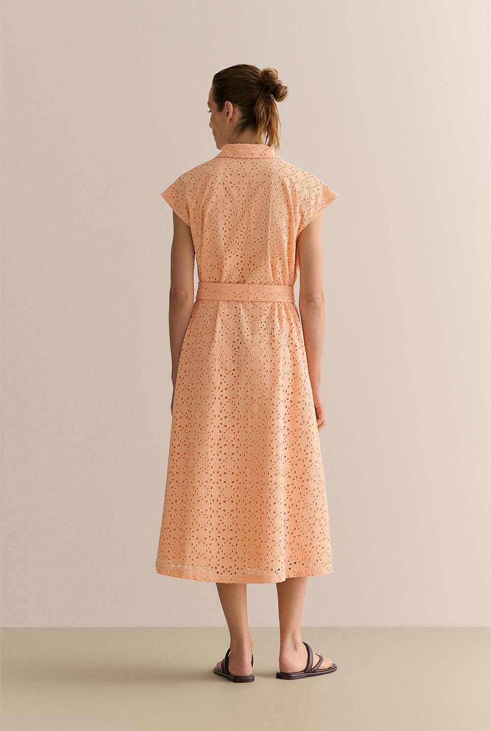 Broderie Anglaise Cap Sleeve Dress